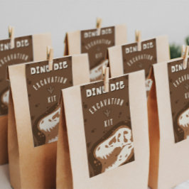 Tarjetas de Favor del Kit de Excavación de Dinosau