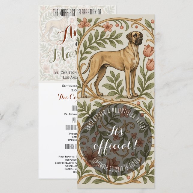 Tarjetas de Fawn Retro Gran Danés (Anverso / Reverso)