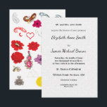 Tarjetas de Fecha de Ahorro Planas Invitación de B<br><div class="desc">Invitación de boda floral romántica con letra elegante perfecta para historias de amor clásicas y modernas.</div>
