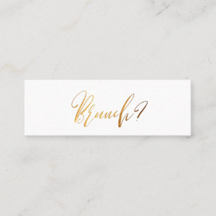 Tarjetas de fecha de brunch de oro de PixDezines B