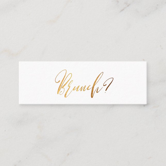 Tarjetas de fecha de brunch de oro de PixDezines B (Anverso)