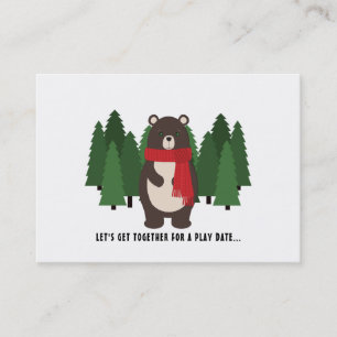 Tarjetas de fecha Woodsy Bear Play