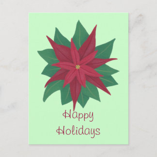 Tarjetas de Felices Fiestas de Flor de Poinsettia
