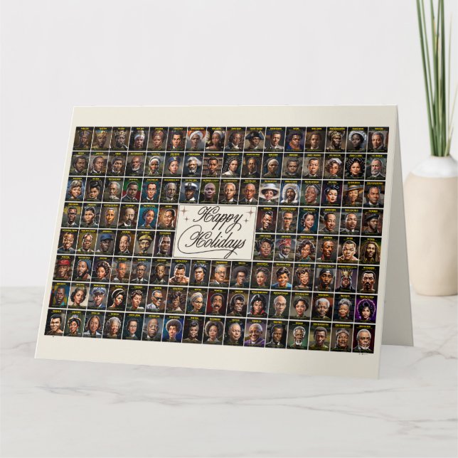 Tarjetas de Felices Fiestas de Héroes de la Histor (Anverso)