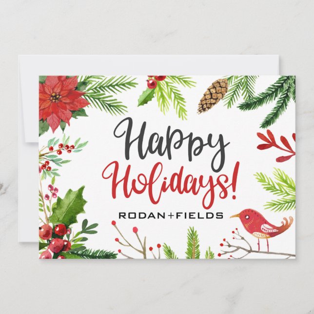 Tarjetas de Felices Fiestas de Rodan y Fields (Anverso)