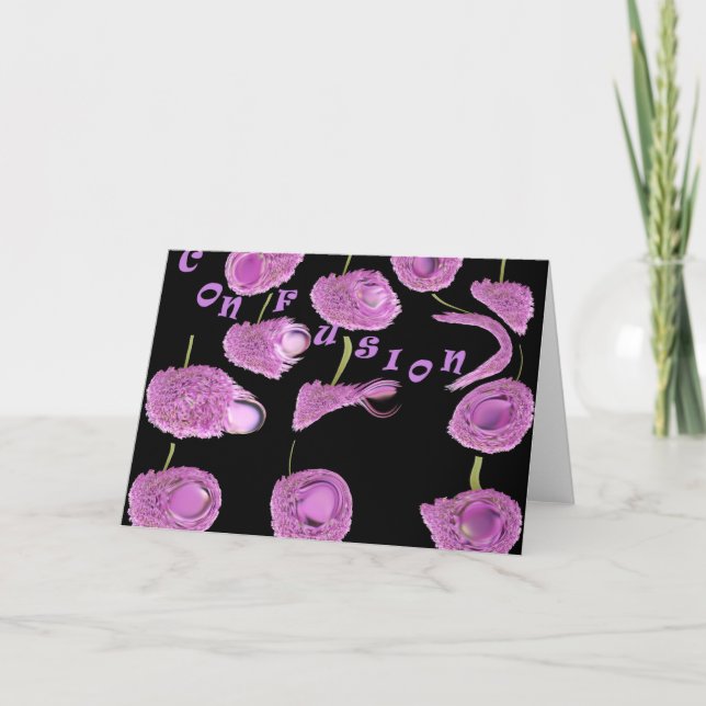 Tarjetas de felicitación abstractas de confusión (Anverso)