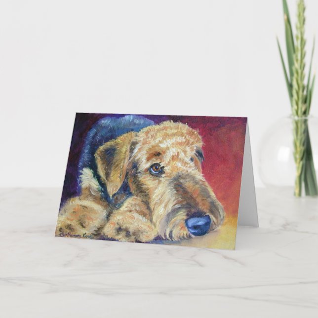 Tarjetas de felicitación Airedale Terrier (Anverso)
