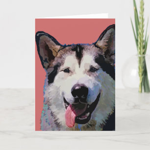 Tarjetas de felicitación Alaskan Malamute