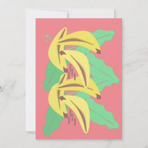 Tarjetas de felicitación amarillas rosadas con rac
