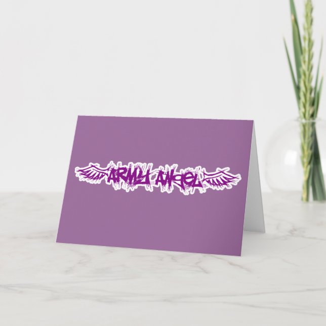 Tarjetas de felicitación - ángel del ejército (Anverso)