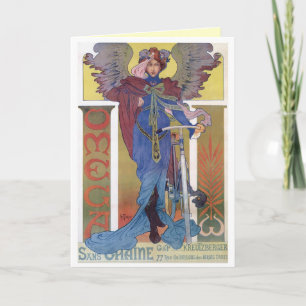 Tarjetas de felicitación Art Nouveau Angel