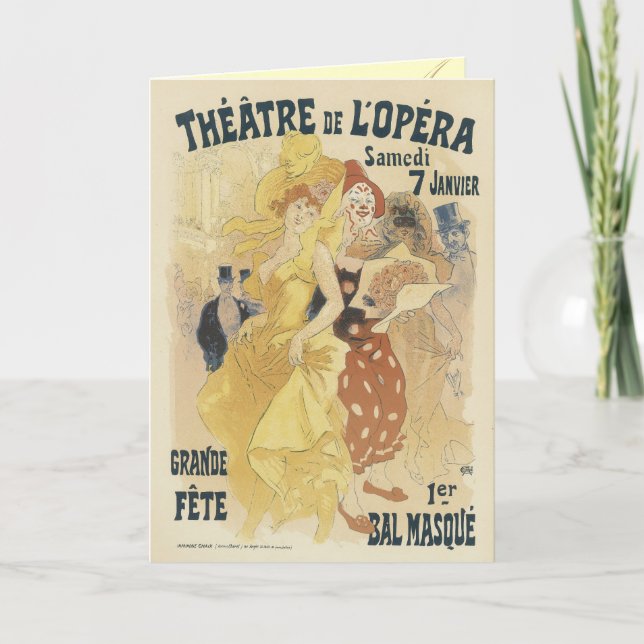 Tarjetas de felicitación Art Nouveau - Theater de  (Anverso)