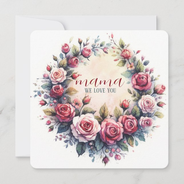 Tarjetas de felicitación Arte Imprimir "mamá te qu (Anverso)
