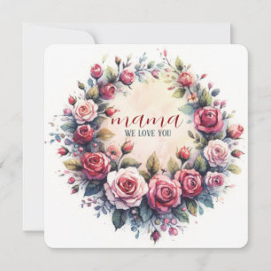 Tarjetas de felicitación Arte Imprimir "mamá te qu