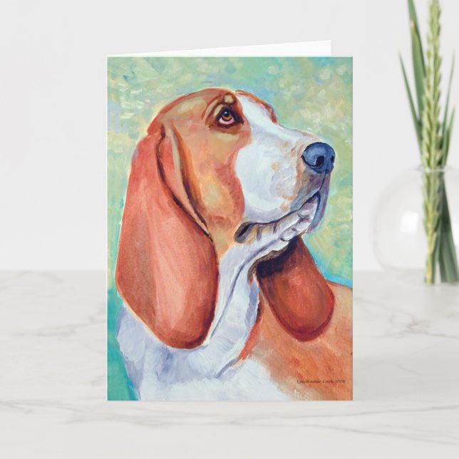 Tarjetas de felicitación Basset Hound (Anverso)