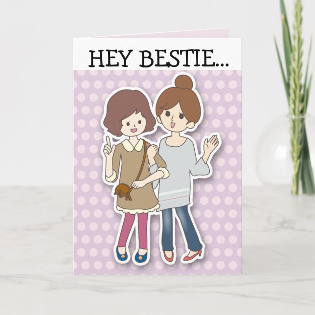 Tarjetas de felicitación BEST FRIEND (BFF) (Anverso)