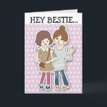 Tarjetas de felicitación BEST FRIEND (BFF)<br><div class="desc">TARJETA DE REUNIÓN DEL CUMPLEAÑOS DE BESTIE</div>