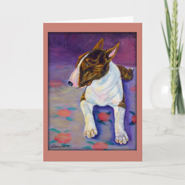 Tarjetas de felicitación Bull Terrier (Anverso)