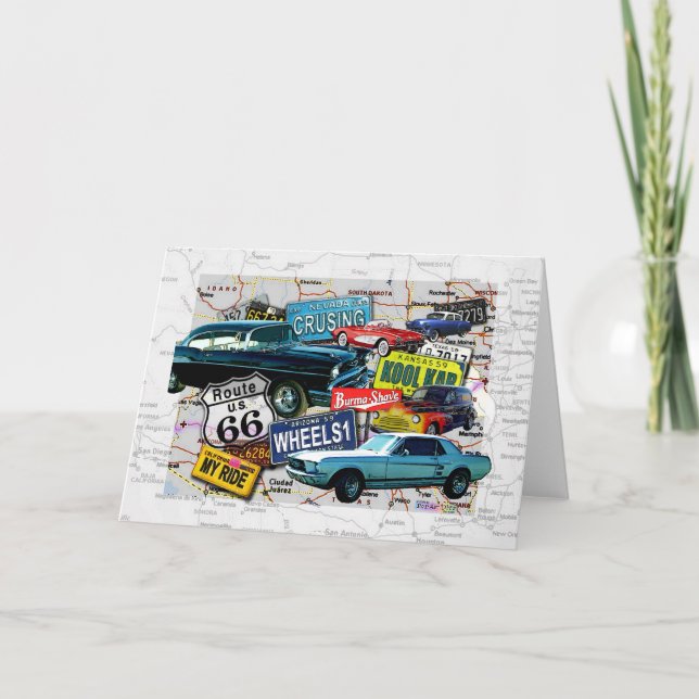Tarjetas de felicitación - Carros 66_Classic de ru (Anverso)