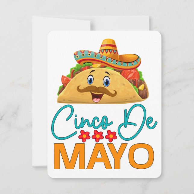 Tarjetas de felicitación Cinco de Mayo, arte origi (Anverso)