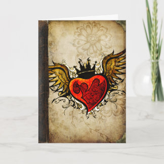 Tarjetas de felicitación coas alas tatuaje urbano