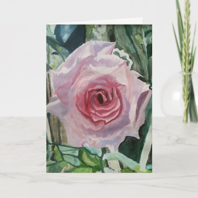 Tarjetas de felicitación "color de rosa romántico" (Anverso)