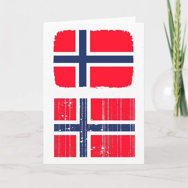 Tarjetas de felicitación con bandera de Noruega (Subido por el creador)
