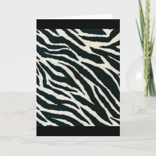 Tarjetas de Felicitación con Estampado de Cebra en (Anverso)