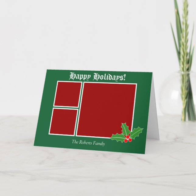 Tarjetas de felicitación con fotos de Navidades de (Anverso)