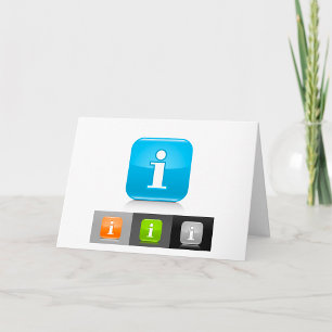 Tarjetas de felicitación con iconos de información