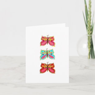 Tarjetas de felicitación con mariposa / en blanco