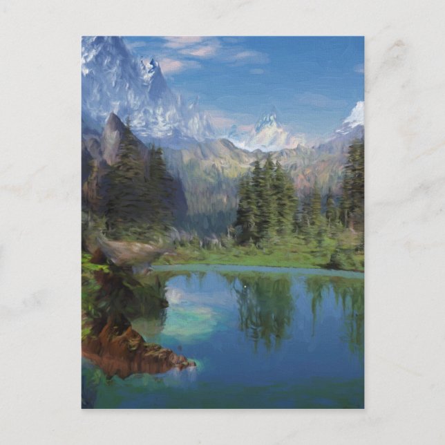 Tarjetas de felicitación con pintura de aceite de  (Anverso)