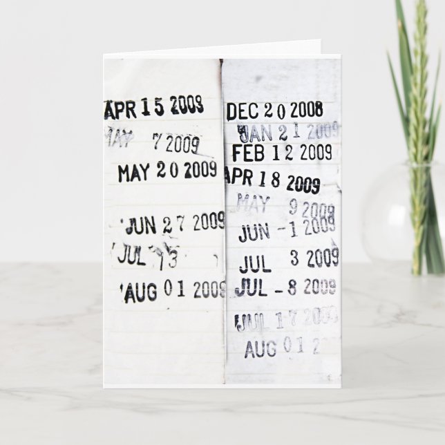 Tarjetas de felicitación con sello de fecha de bib (Anverso)