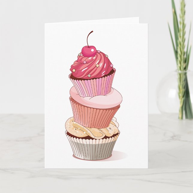 Tarjetas de felicitación Cupcake Stack (Subido por el creador)