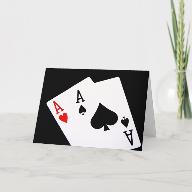 Tarjetas de felicitación de Aces de Poker (Anverso)