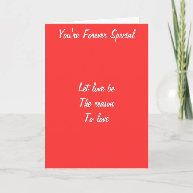 Tarjetas de felicitación de amor incondicional (Anverso)