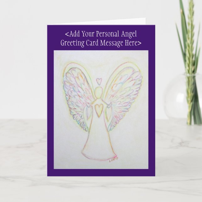 Tarjetas de felicitación de Angel Personalizado He (Anverso)