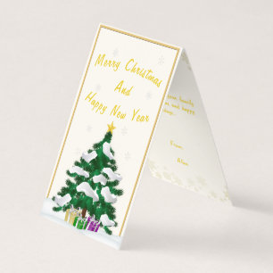 Tarjetas de felicitación de árbol de navidad de ni
