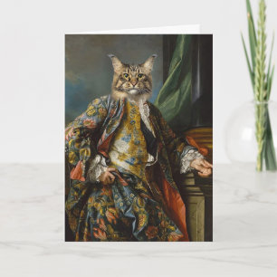 TARJETAS DE FELICITACIÓN DE ARTE DE GATO CON ROPA