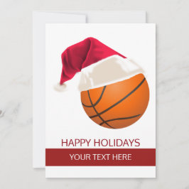 Tarjetas de felicitación de baloncesto de Navidad 
