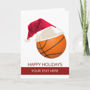 Tarjetas de felicitación de baloncesto de Navidad