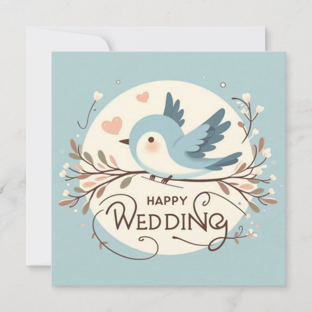 Tarjetas de Felicitación de Boda  (Anverso)