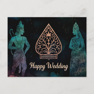 Tarjetas de felicitación de boda felices