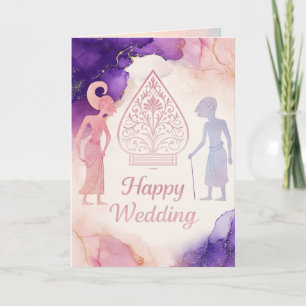 Tarjetas de felicitación de boda felices