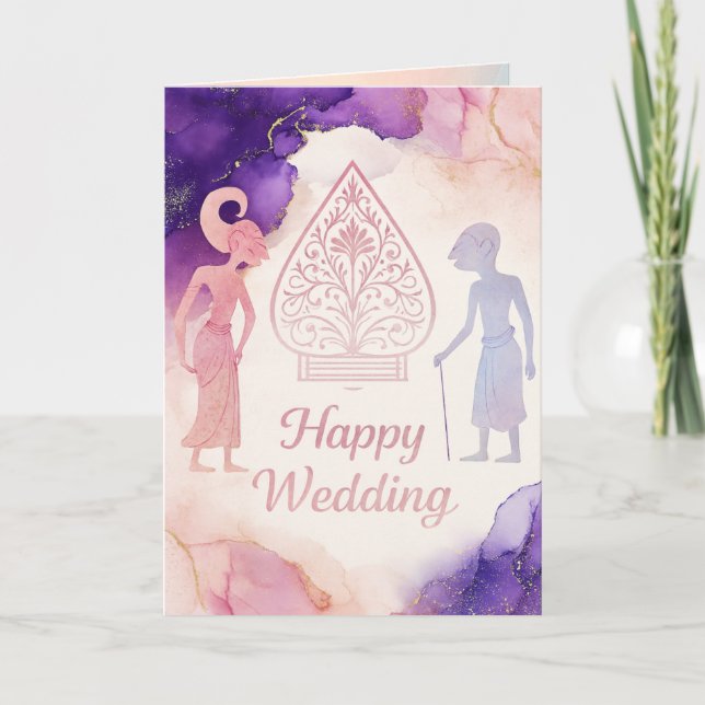 Tarjetas de felicitación de boda felices (Anverso)