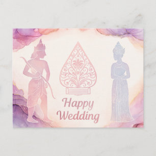 Tarjetas de felicitación de boda felices