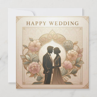 Tarjetas de Felicitación de Boda Feliz