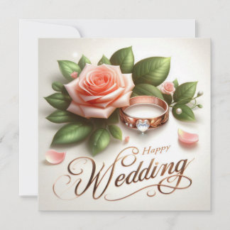 Tarjetas de Felicitación de Boda Feliz
