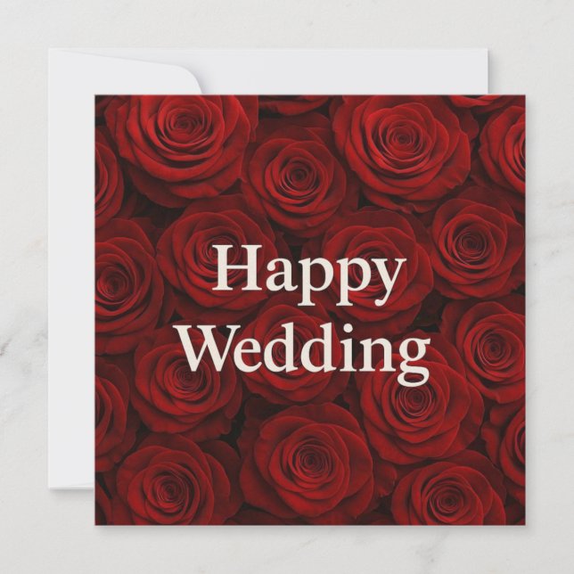 Tarjetas de Felicitación de Boda Feliz (Anverso)