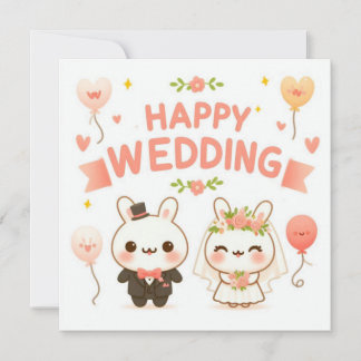 Tarjetas de Felicitación de Boda Feliz